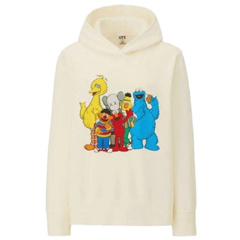 KAWS Sesame Street White Hoodie